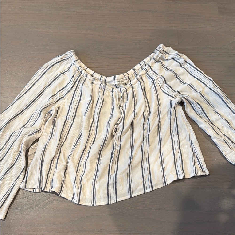 Billabong Multicolored Off The Shoulder Smocked Blouse